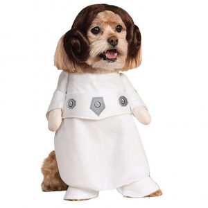 Disfraz de pricesa Leia para perro