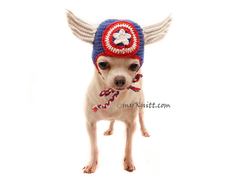 Disfraz para perro de Capitán América de Crochet